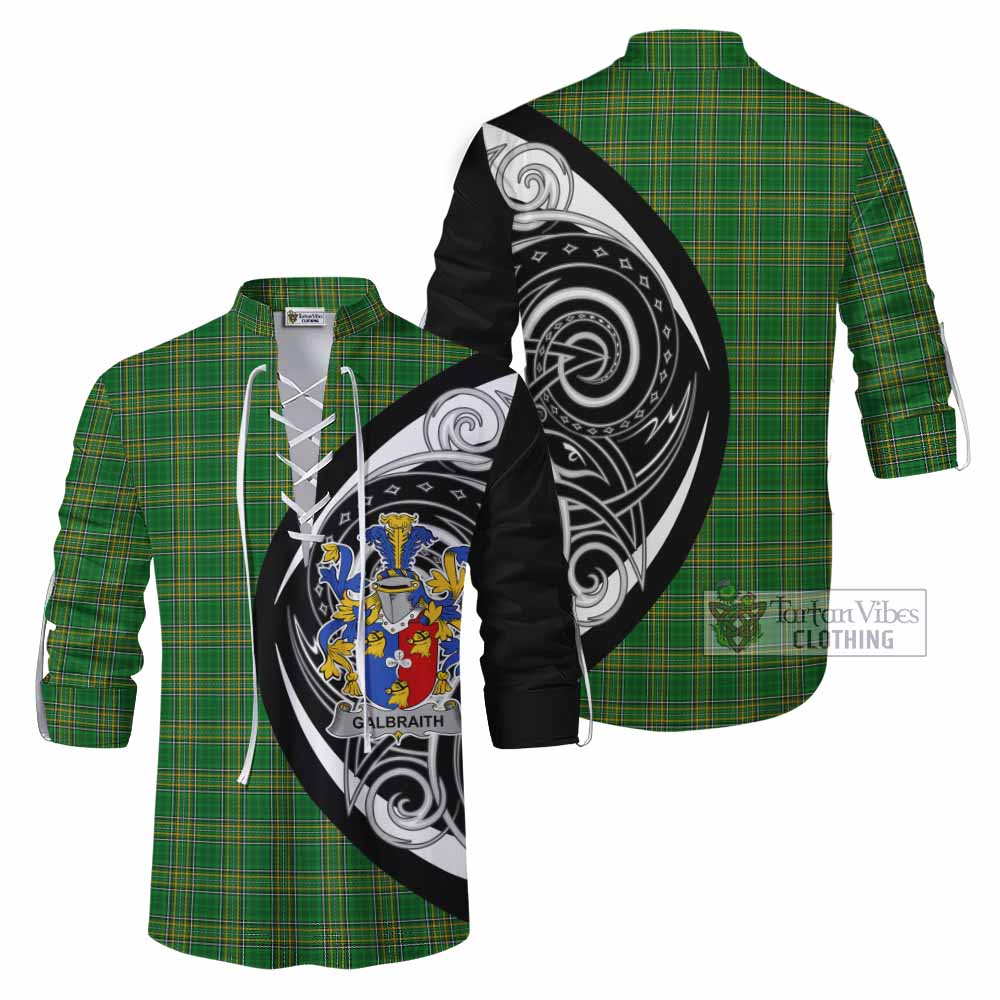 Galbraith Irish Clan Ghillie Kilt Shirt Celtic Circle Style - Tartan Vibes Clothing