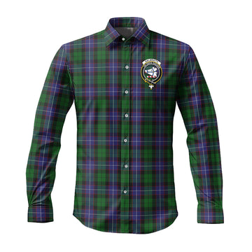 Galbraith Tartan Long Sleeve Button Up Shirt with Family Crest