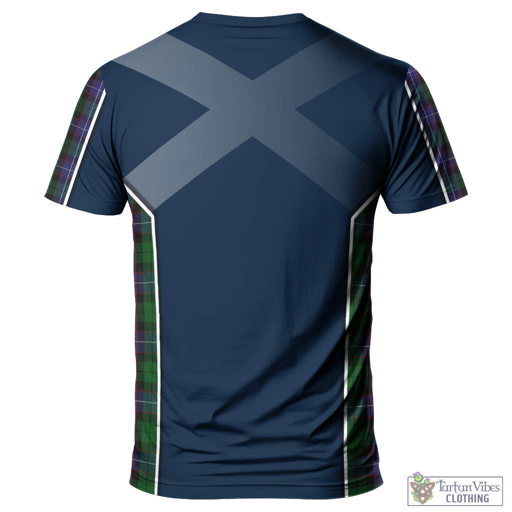 Tartan Vibes Clothing Galbraith Tartan T-Shirt with Family Crest and Lion Rampant Vibes Sport Style