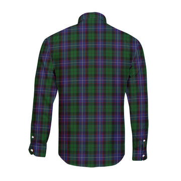 Galbraith Tartan Long Sleeve Button Up Shirt with Family Crest