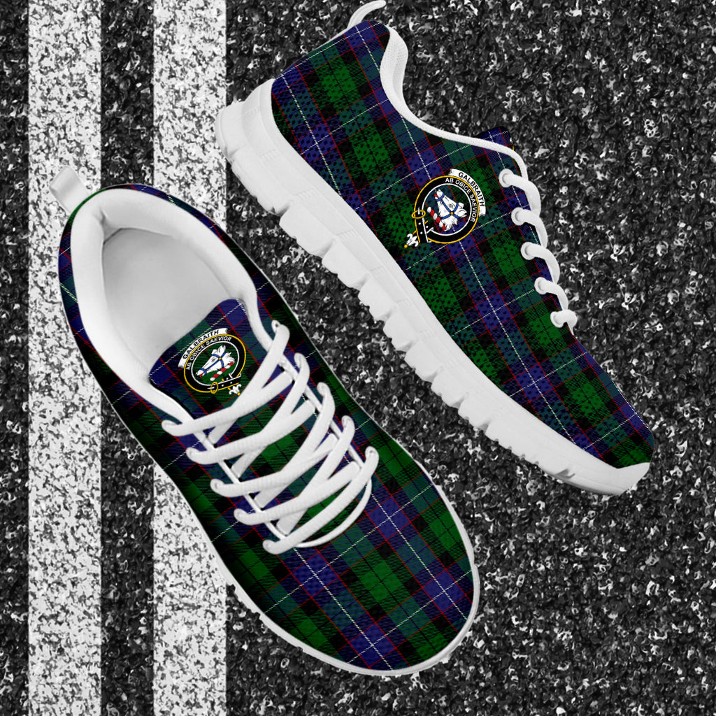 Galbraith Tartan Sneakers with Family Crest - Tartan Vibes Clothing