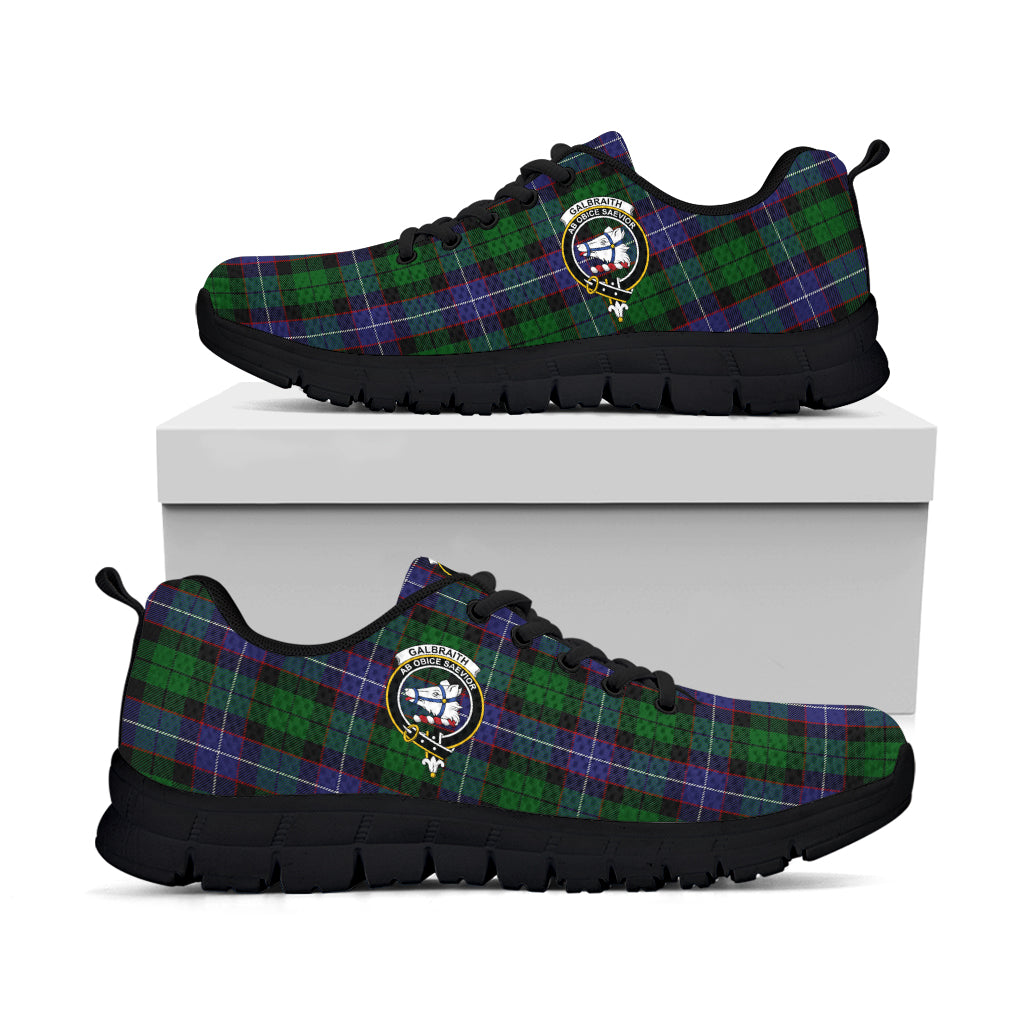 Galbraith Tartan Sneakers with Family Crest - Tartan Vibes Clothing