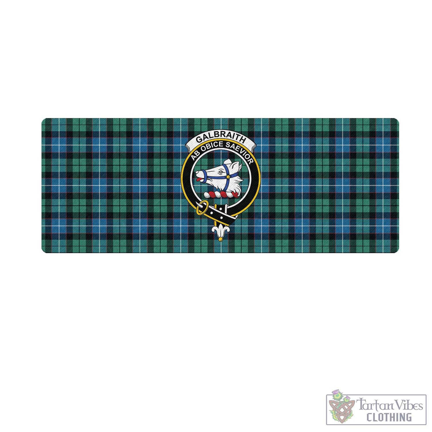 Tartan Vibes Clothing Galbraith Ancient Tartan Mouse Pad with Family Crest