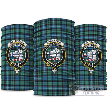 Galbraith Ancient Tartan Neck Gaiters, Tartan Bandanas, Tartan Head Band with Family Crest