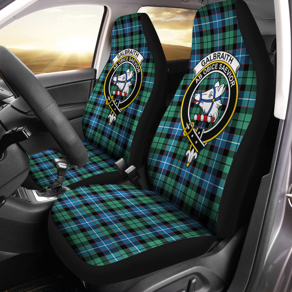 Galbraith Ancient Tartan Car Seat Cover with Family Crest One Size - Tartanvibesclothing