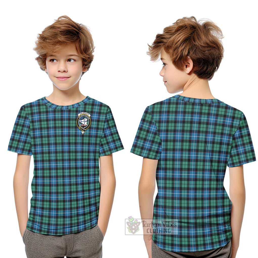 Galbraith Ancient Tartan Kid T-Shirt with Family Crest Youth XL Size14 - Tartanvibesclothing Shop