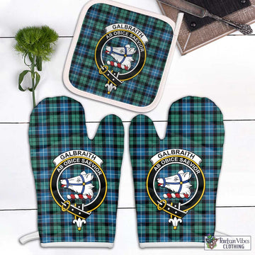 Galbraith Ancient Tartan Combo Oven Mitt & Pot-Holder with Family Crest