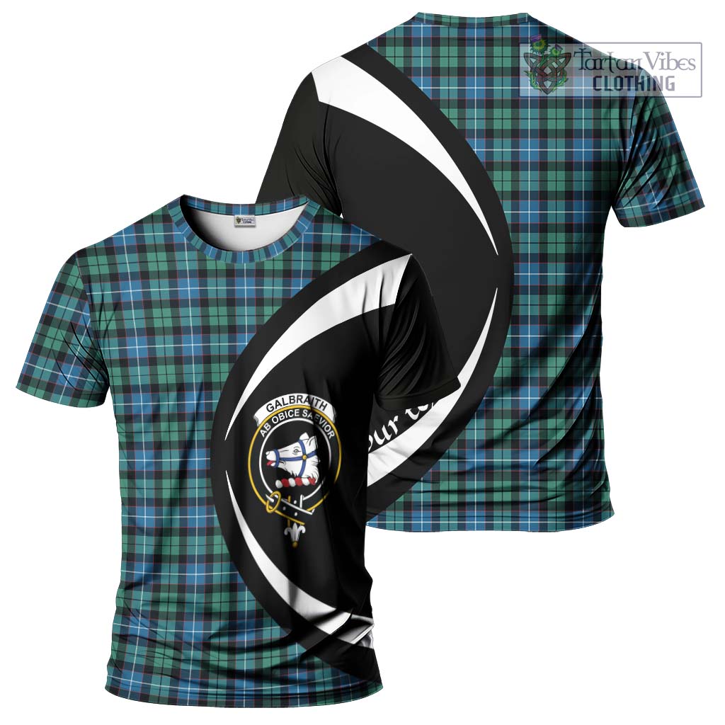 Tartan Vibes Clothing Galbraith Ancient Tartan T-Shirt with Family Crest Circle Style