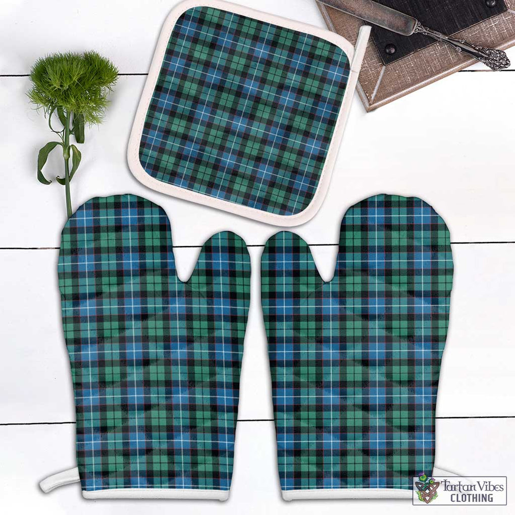 Galbraith Ancient Tartan Combo Oven Mitt & Pot-Holder Combo 1 Oven Mitt & 1 Pot-Holder White - Tartan Vibes Clothing