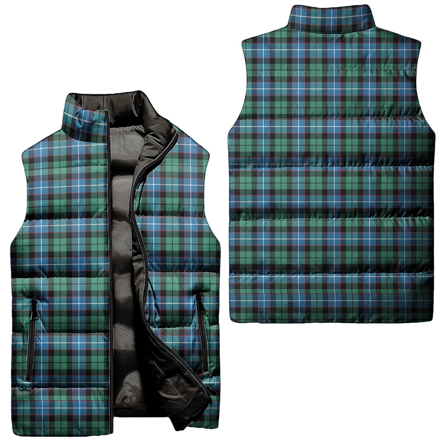 Galbraith Ancient Tartan Sleeveless Puffer Jacket Unisex - Tartanvibesclothing