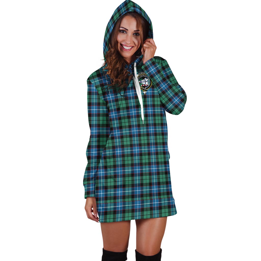 Galbraith Ancient Tartan Hoodie Dress with Family Crest - Tartan Vibes Clothing