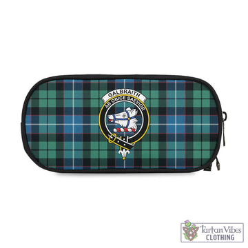 Galbraith Ancient Tartan Pen and Pencil Case with Family Crest