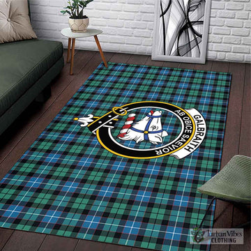 Galbraith Ancient Tartan Area Rug with Family Crest