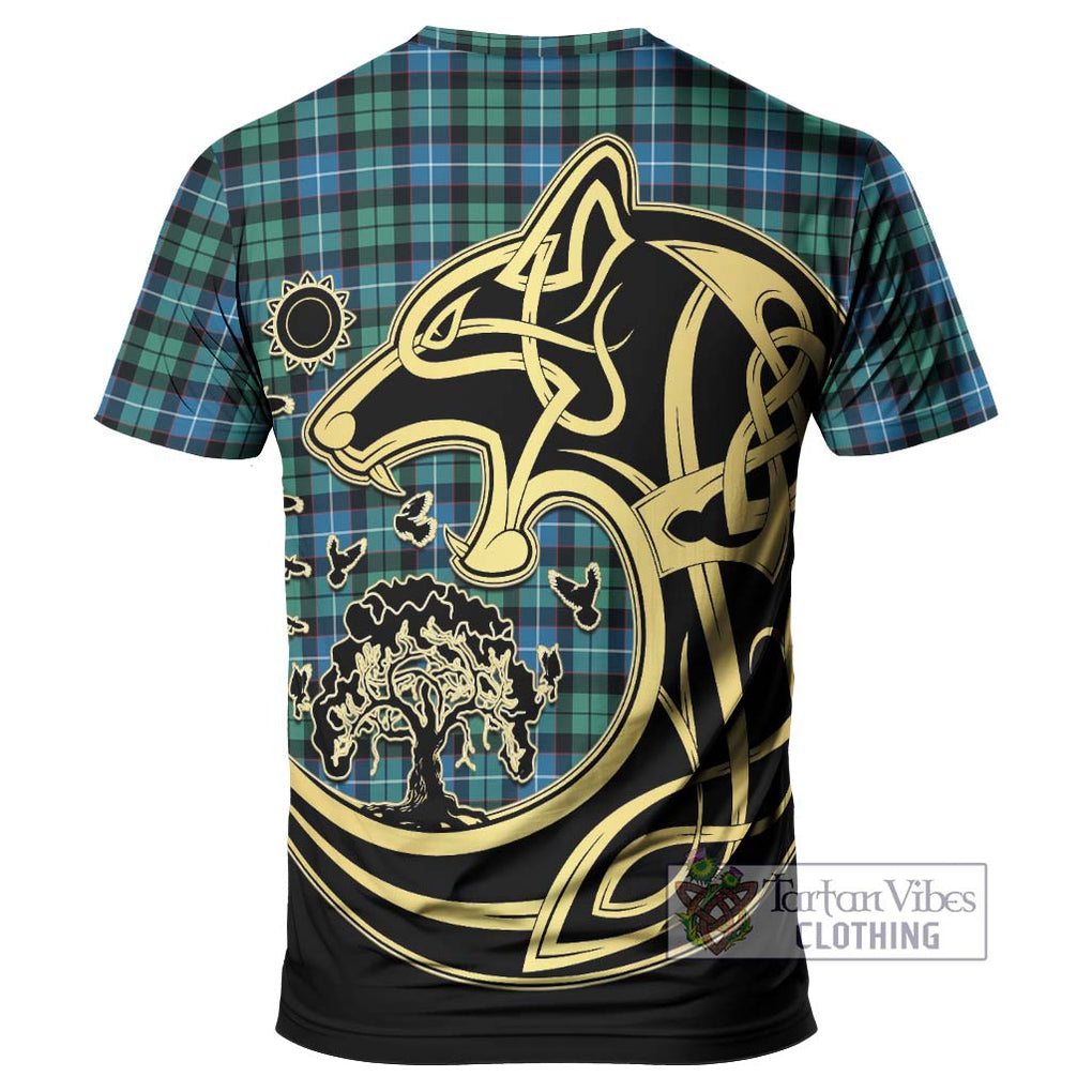 Galbraith Ancient Tartan T-Shirt with Family Crest Celtic Wolf Style - Tartan Vibes Clothing