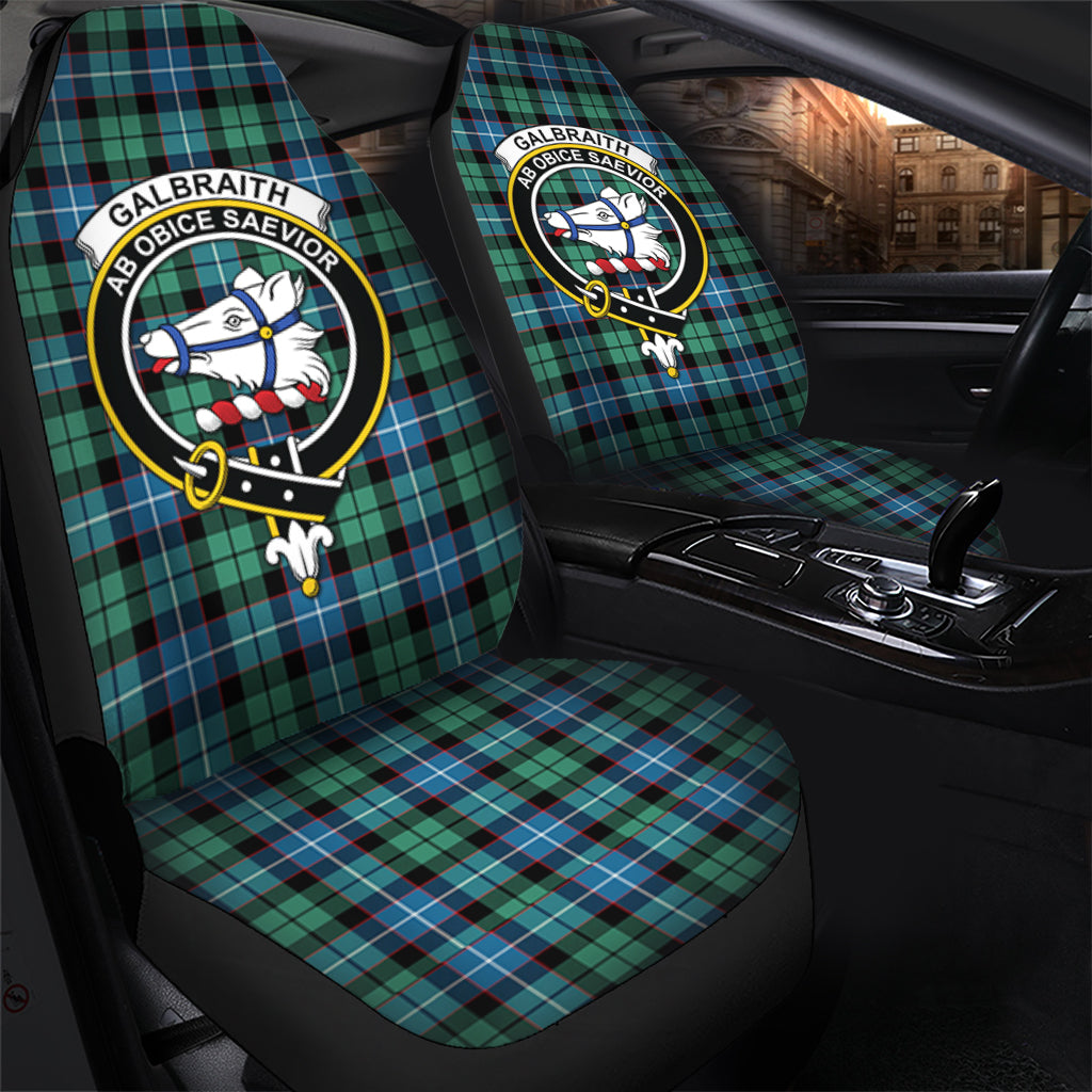 Galbraith Ancient Tartan Car Seat Cover with Family Crest - Tartanvibesclothing