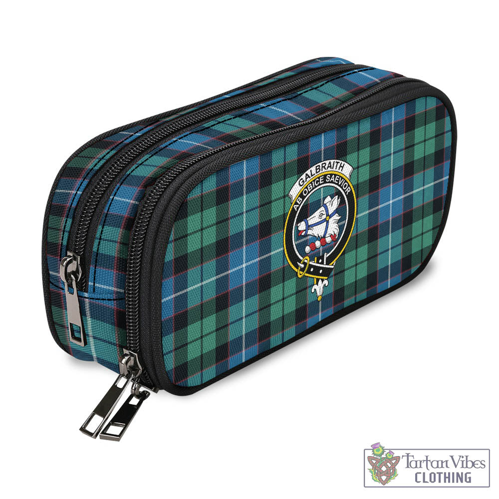 Tartan Vibes Clothing Galbraith Ancient Tartan Pen and Pencil Case with Family Crest