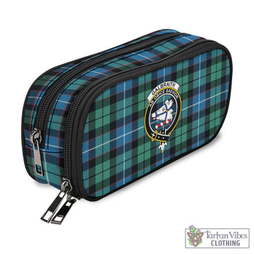 Galbraith Ancient Tartan Pen and Pencil Case with Family Crest