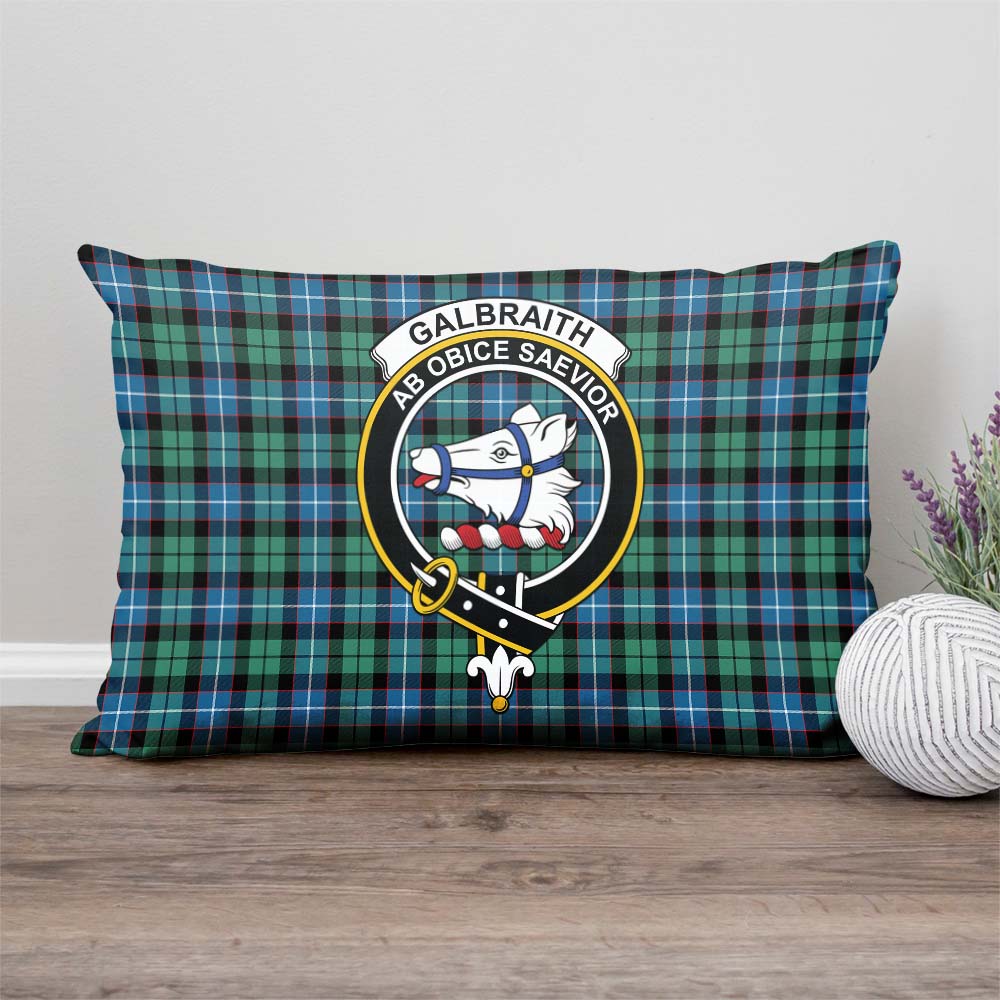 Galbraith Ancient Tartan Pillow Cover with Family Crest Rectangle Pillow Cover - Tartanvibesclothing