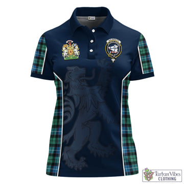 Galbraith Ancient Tartan Women's Polo Shirt with Family Crest and Lion Rampant Vibes Sport Style