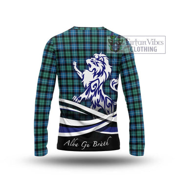 Galbraith Ancient Tartan Long Sleeve T-Shirt with Alba Gu Brath Regal Lion Emblem