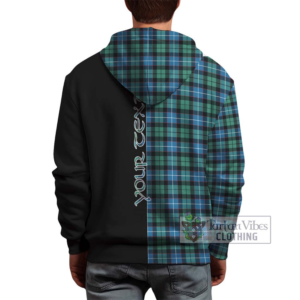 Galbraith Ancient Tartan Hoodie with Family Crest and Half Of Me Style - Tartanvibesclothing Shop