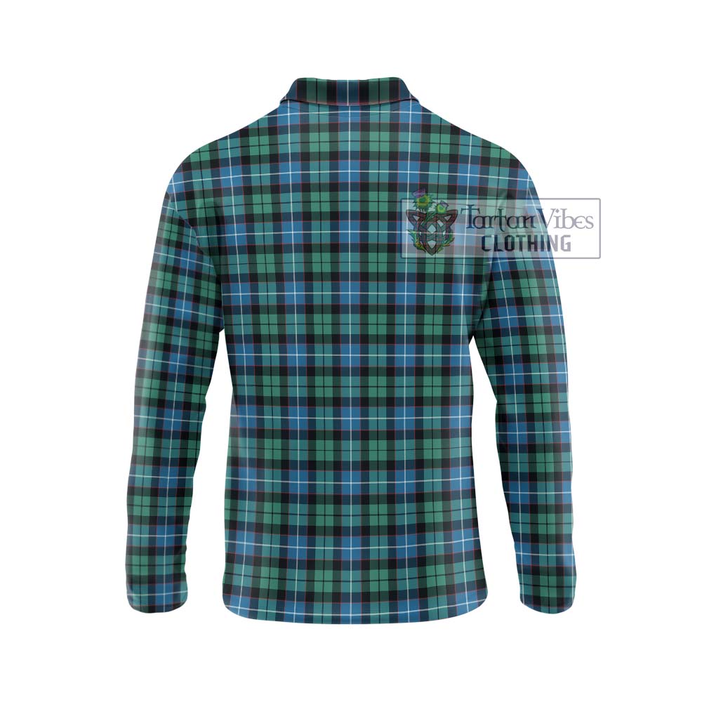 Galbraith Ancient Tartan Long Sleeve Polo Shirt with Family Crest DNA In Me Style - Tartanvibesclothing Shop