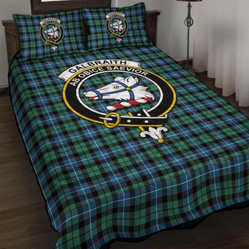 Galbraith Ancient Tartan Quilt Bed Set with Family Crest