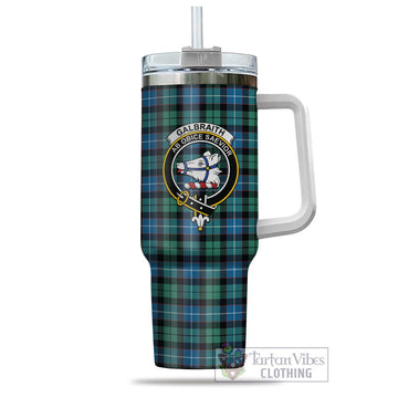 Galbraith Ancient Tartan and Family Crest Tumbler with Handle