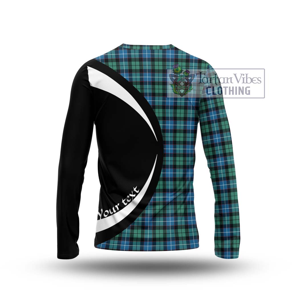 Galbraith Ancient Tartan Long Sleeve T-Shirt with Family Crest Circle Style - Tartan Vibes Clothing