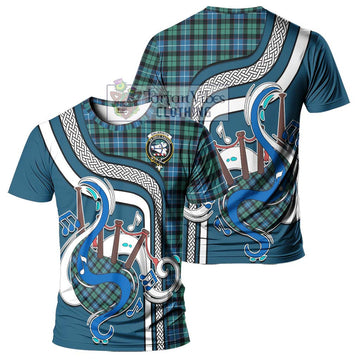 Galbraith Ancient Tartan T-Shirt with Epic Bagpipe Style