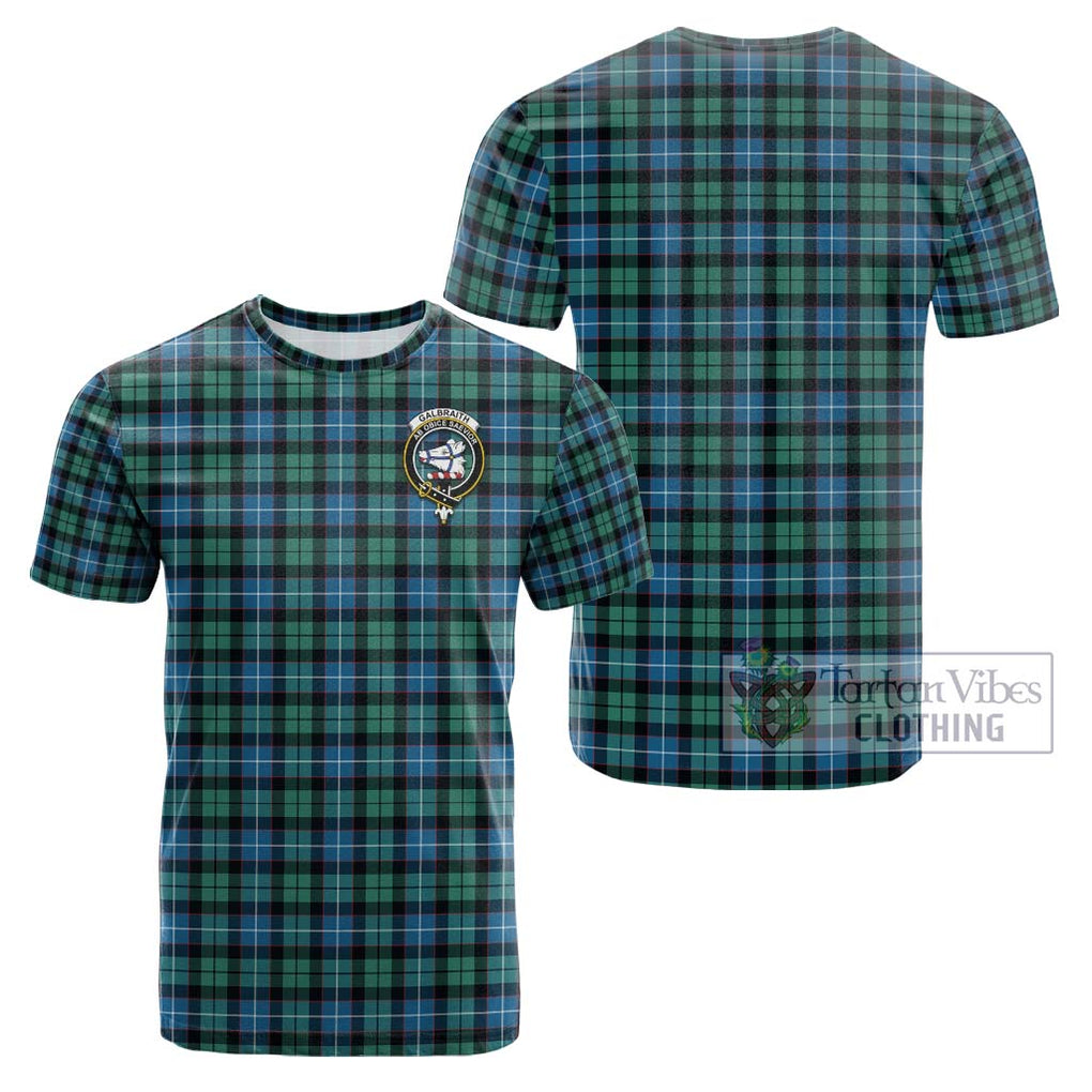 Galbraith Ancient Tartan Cotton T-Shirt with Family Crest Kid's Shirt - Tartanvibesclothing Shop