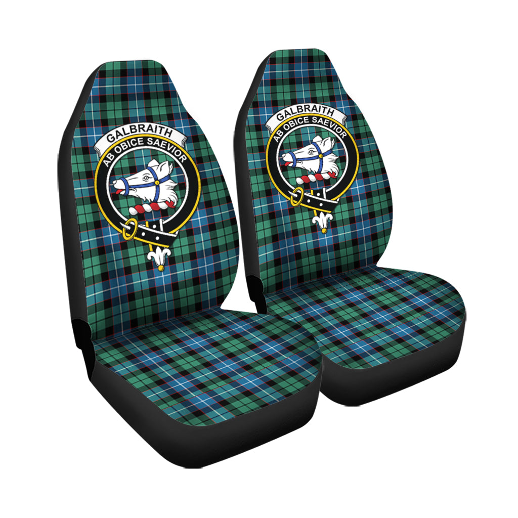 Galbraith Ancient Tartan Car Seat Cover with Family Crest - Tartanvibesclothing