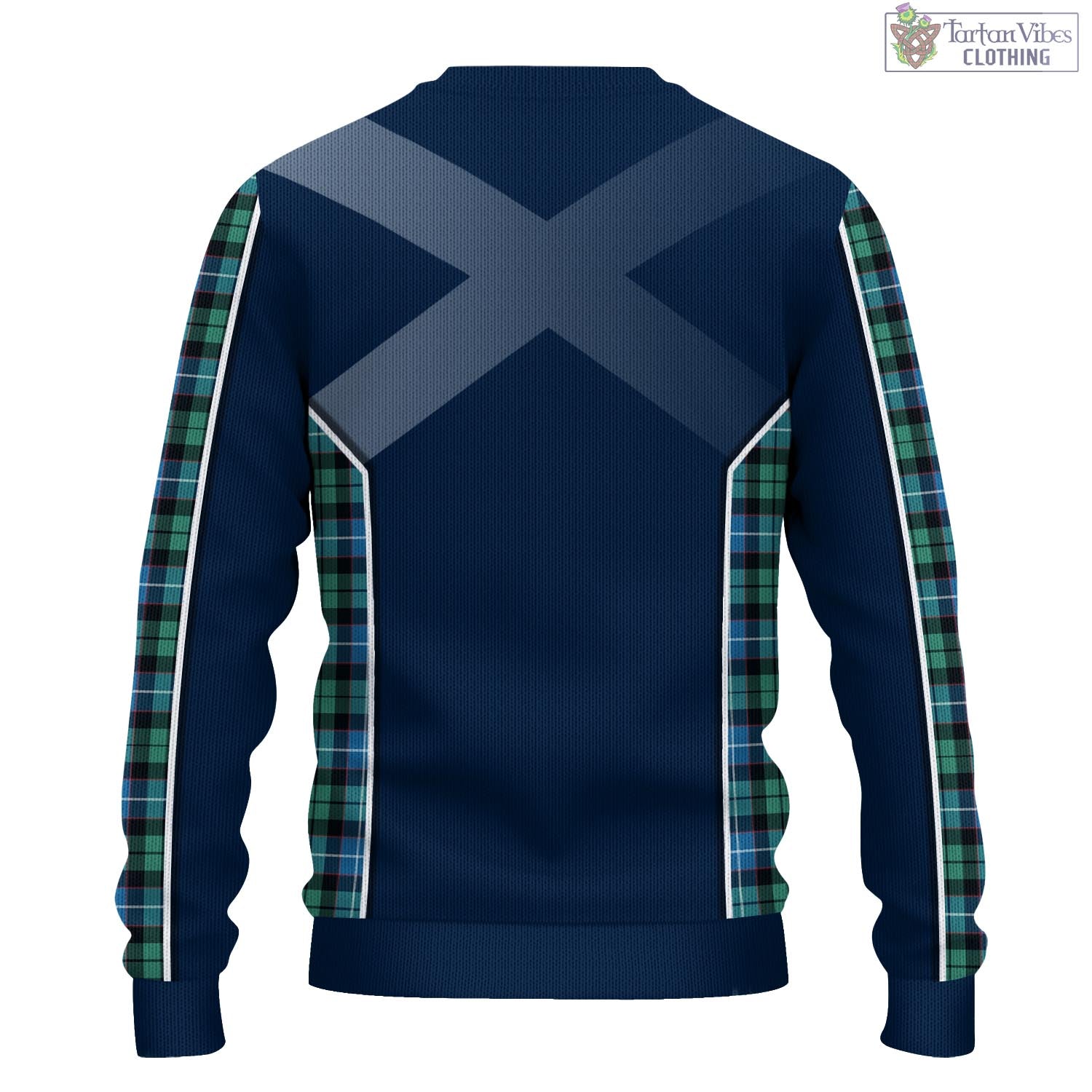 Tartan Vibes Clothing Galbraith Ancient Tartan Knitted Sweatshirt with Family Crest and Scottish Thistle Vibes Sport Style