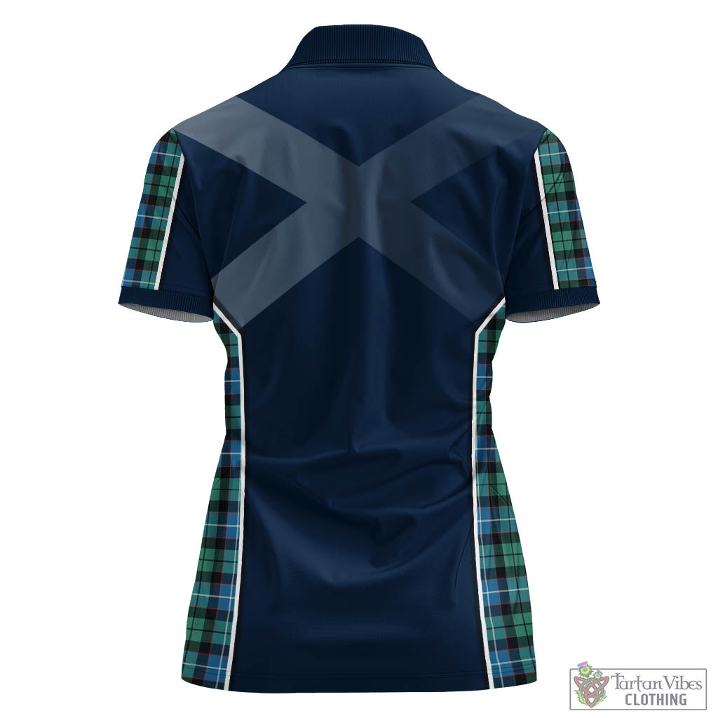 Galbraith Ancient Tartan Women's Polo Shirt with Family Crest and Lion Rampant Vibes Sport Style - Tartan Vibes Clothing