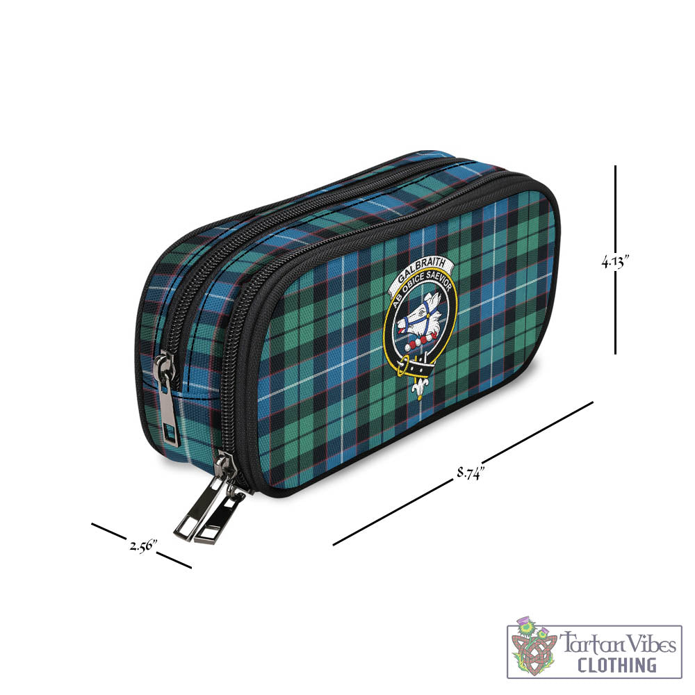 Tartan Vibes Clothing Galbraith Ancient Tartan Pen and Pencil Case with Family Crest