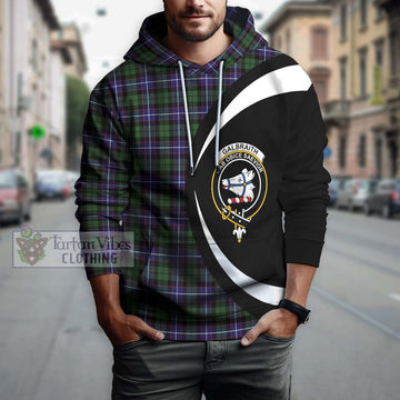 Galbraith Modern Tartan Hoodie with Family Crest Circle Style