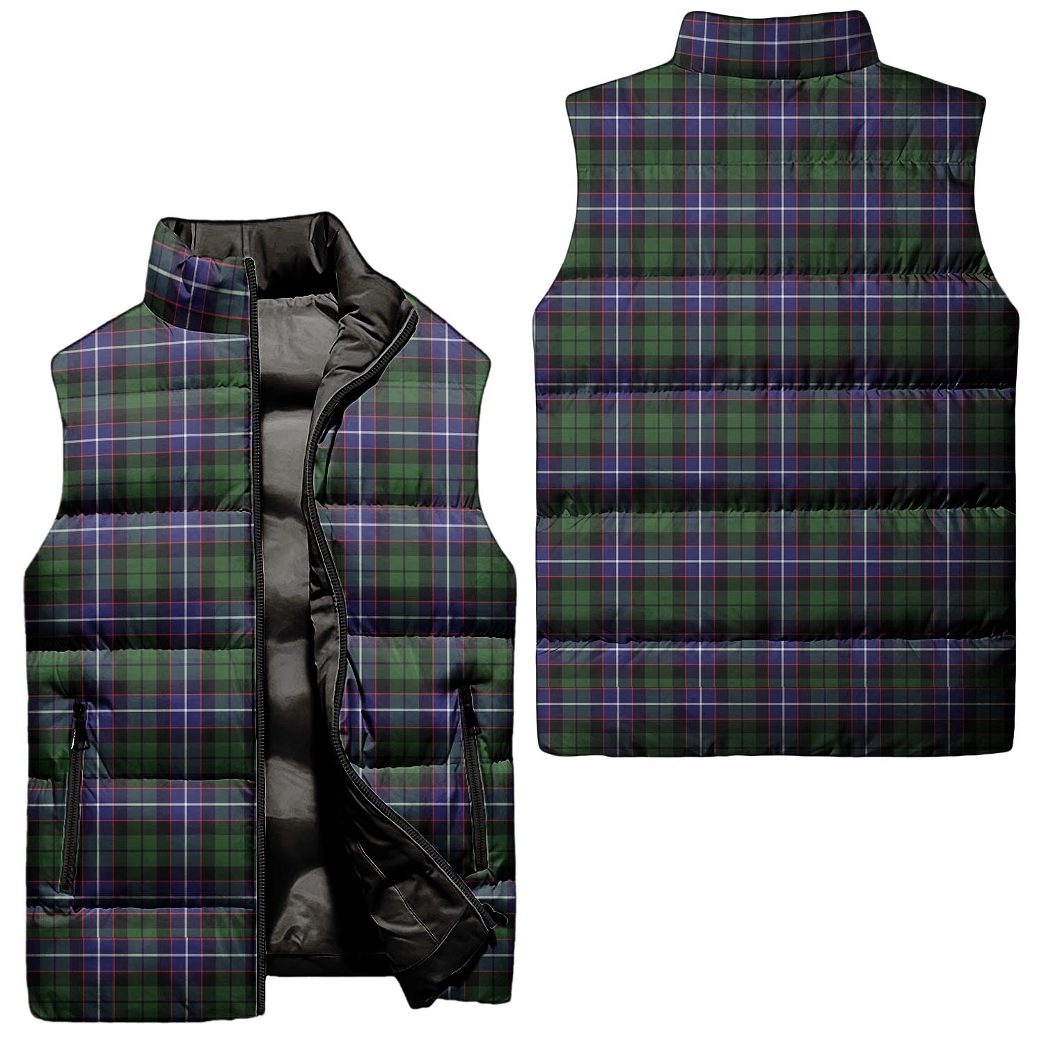 Galbraith Modern Tartan Sleeveless Puffer Jacket Unisex - Tartanvibesclothing