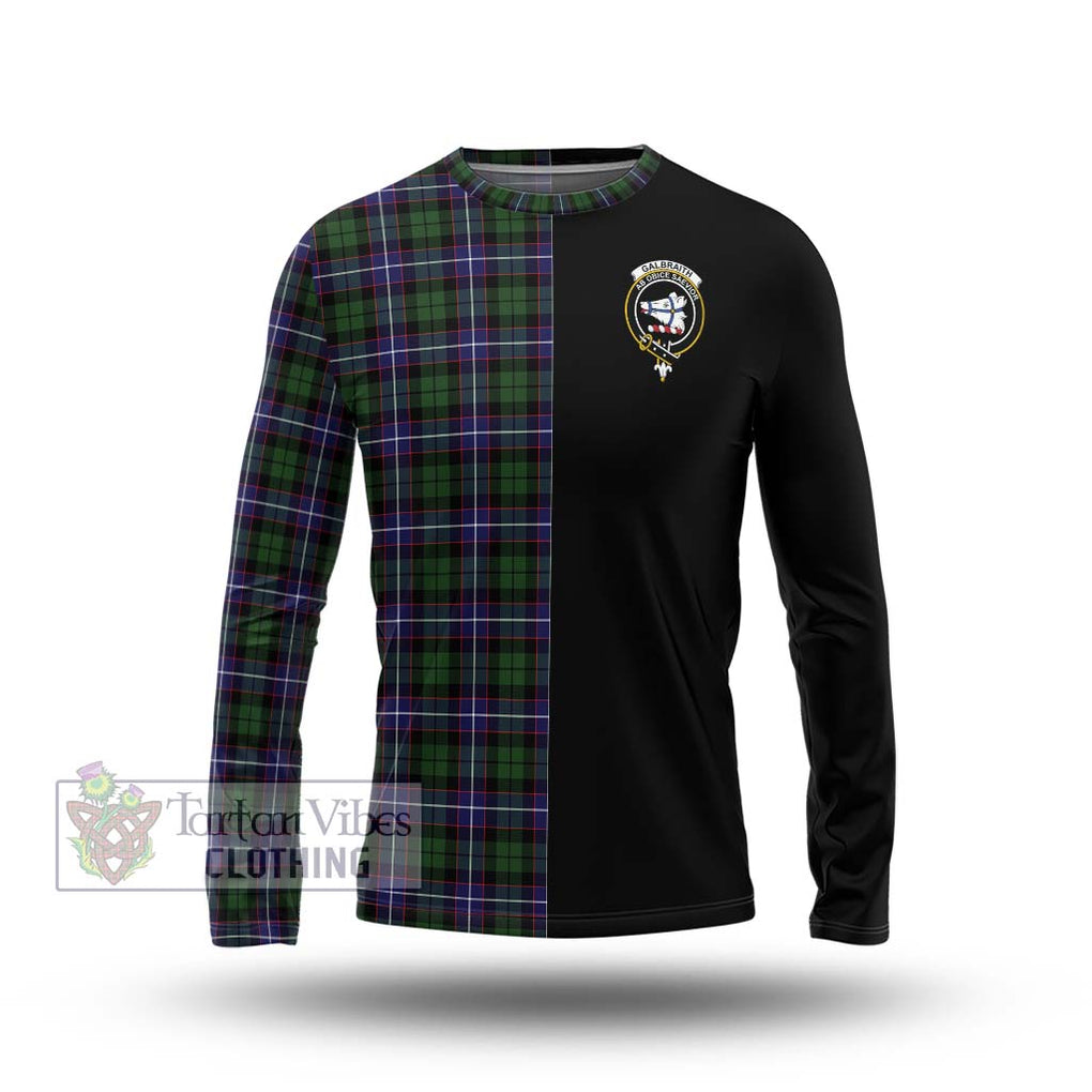 Galbraith Modern Tartan Long Sleeve T-Shirt with Family Crest and Half Of Me Style Unisex - Tartanvibesclothing Shop