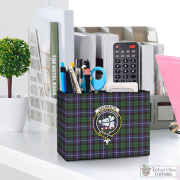 Galbraith Modern Tartan Pen Holder with Family Crest