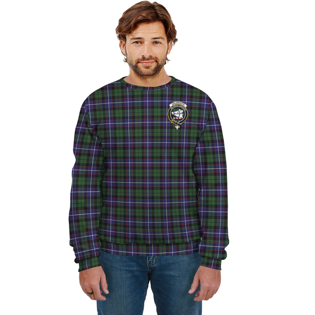 Galbraith Modern Tartan Sweatshirt with Family Crest Unisex - Tartan Vibes Clothing