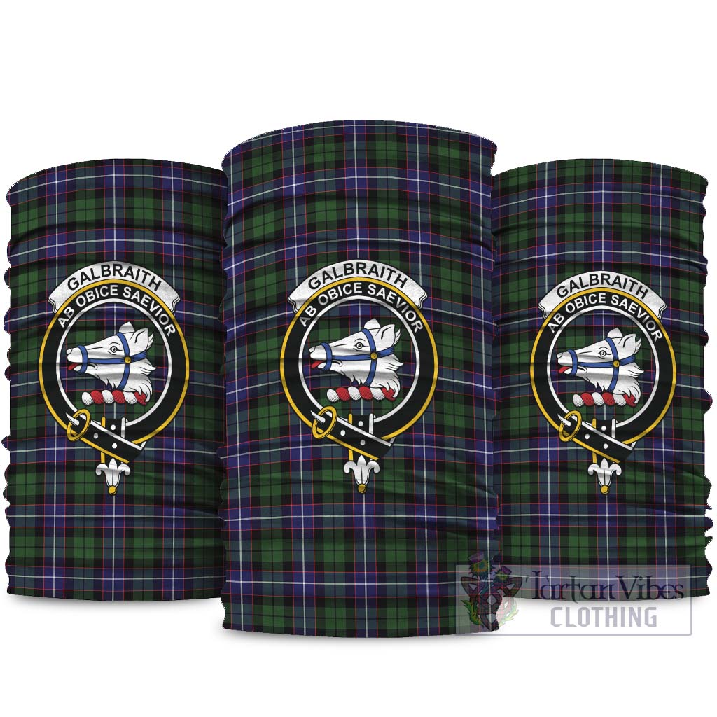 Galbraith Modern Tartan Neck Gaiters, Tartan Bandanas, Tartan Head Band with Family Crest