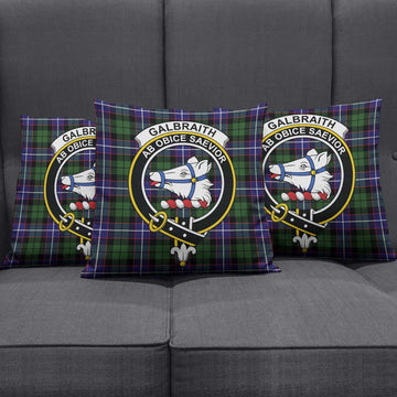 Galbraith Modern Tartan Pillow Cover with Family Crest