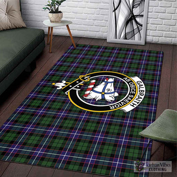 Galbraith Modern Tartan Area Rug with Family Crest