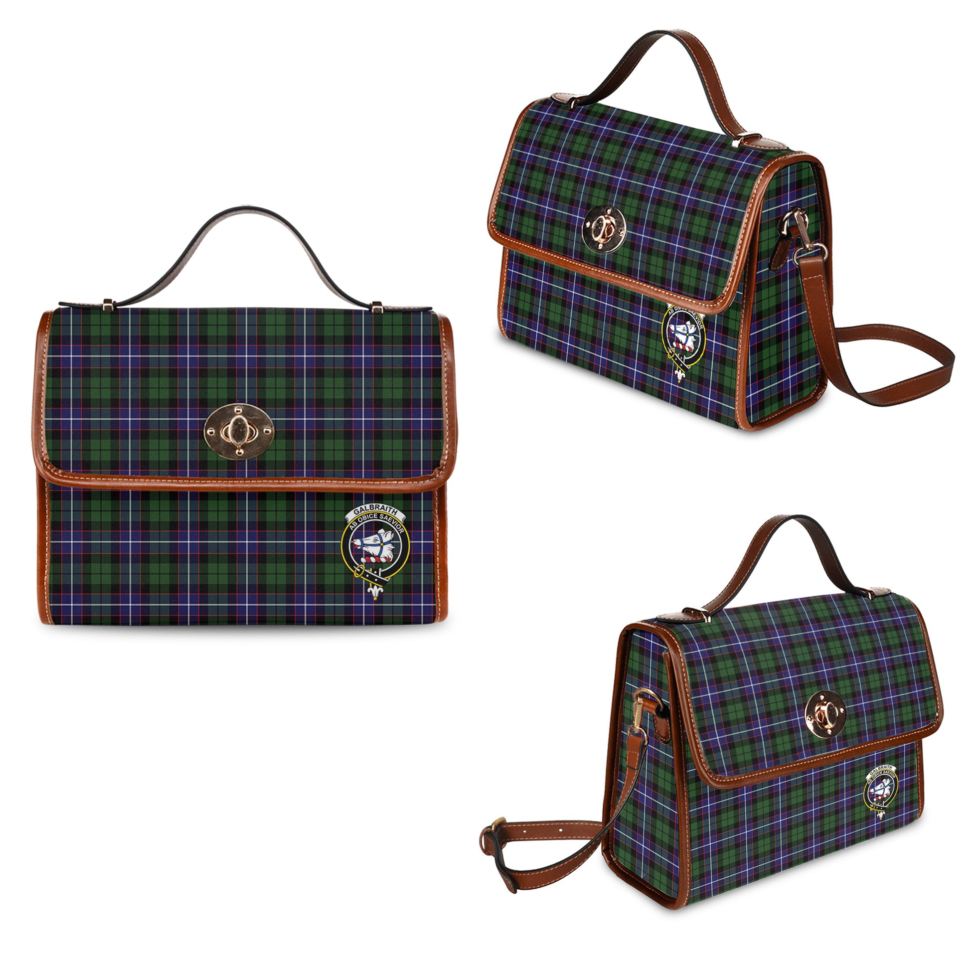 galbraith-modern-tartan-leather-strap-waterproof-canvas-bag-with-family-crest