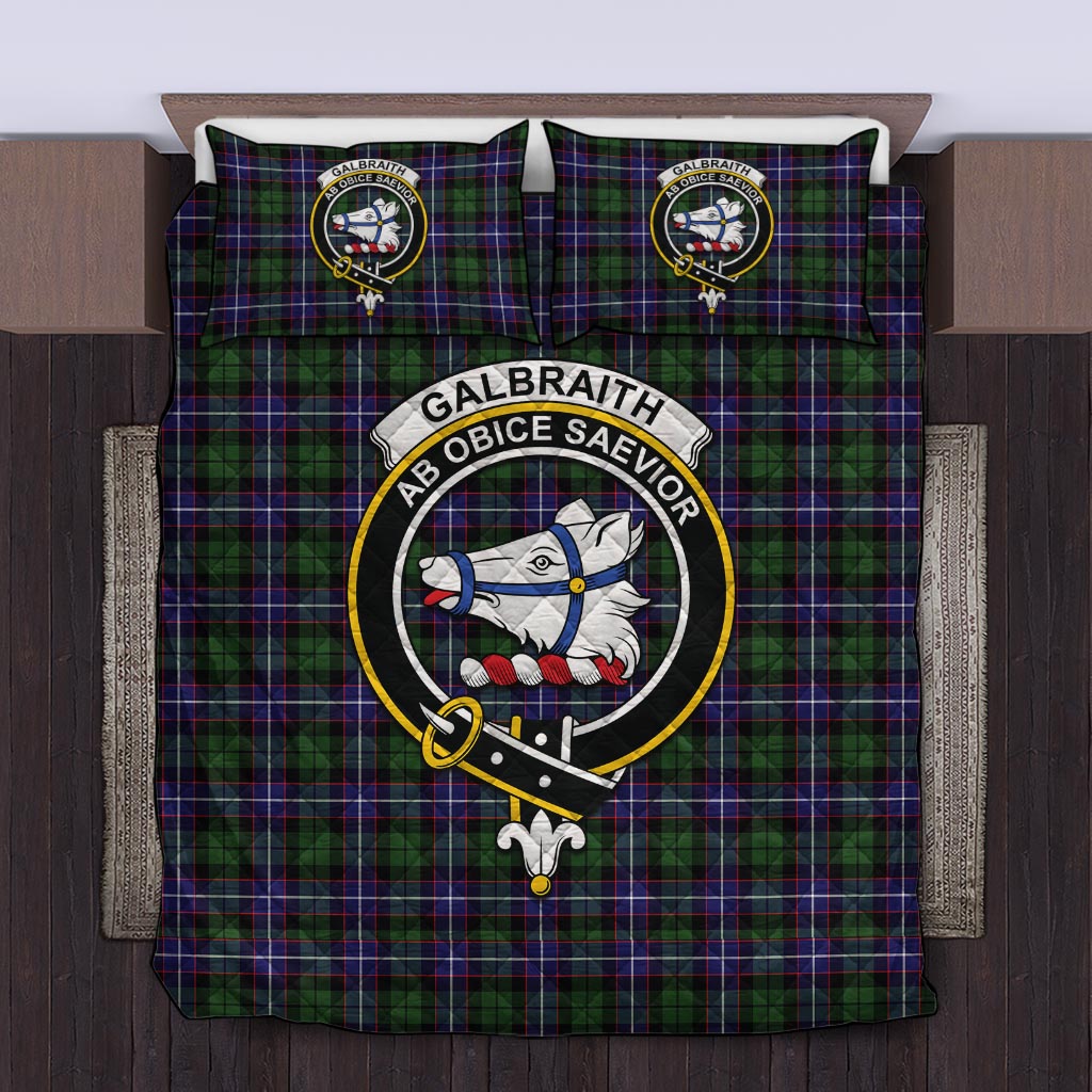 Galbraith Modern Tartan Quilt Bed Set with Family Crest Twin - Tartan Vibes Clothing