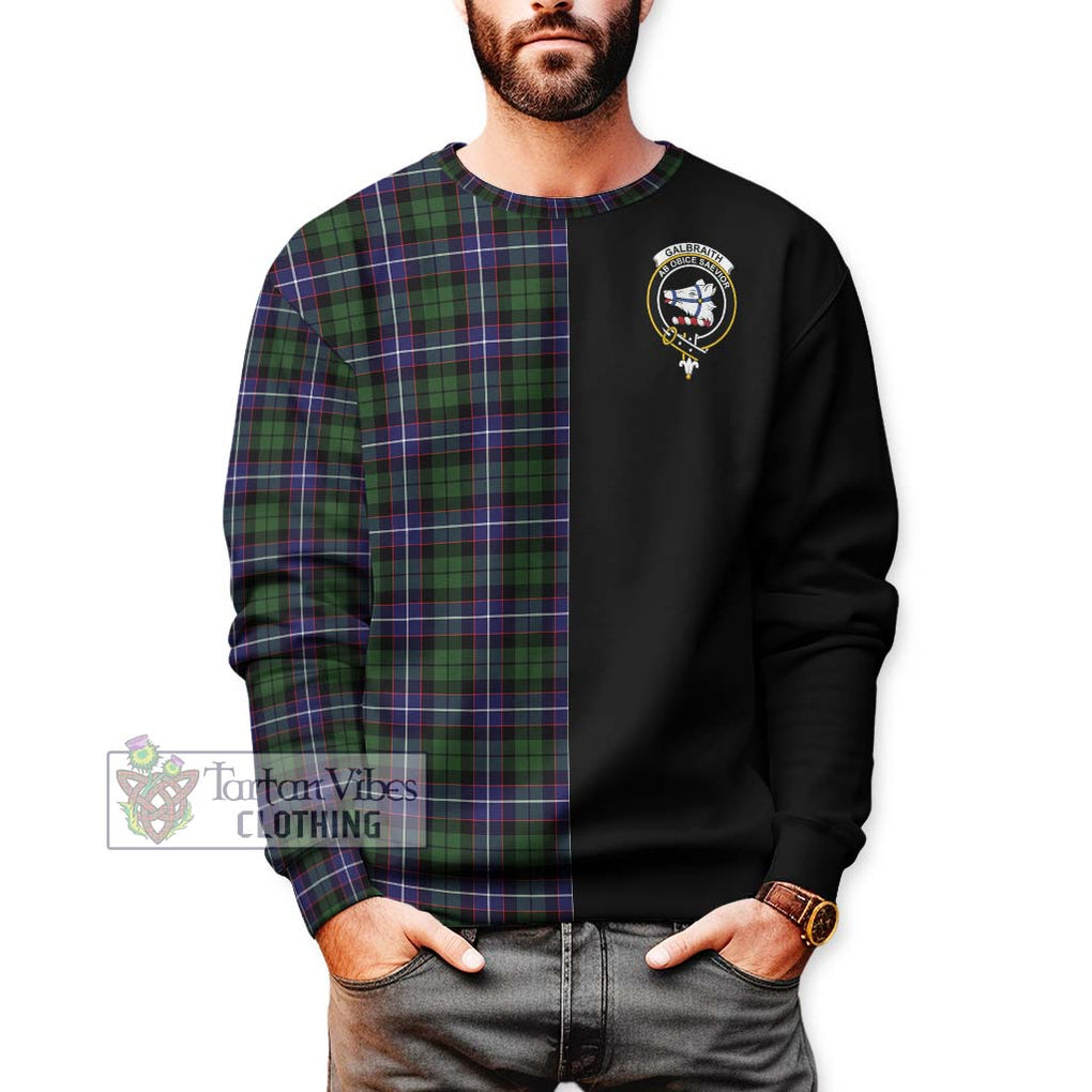 Galbraith Modern Tartan Sweatshirt with Family Crest and Half Of Me Style Unisex - Tartanvibesclothing Shop