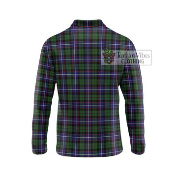 Galbraith Modern Tartan Long Sleeve Polo Shirt with Family Crest DNA In Me Style