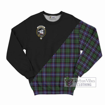 Galbraith Modern Tartan Sweatshirt with Family Crest and Military Logo Style