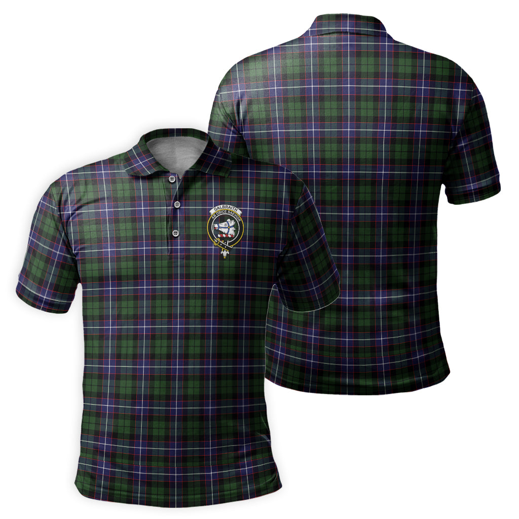 Galbraith Modern Tartan Men's Polo Shirt with Family Crest - Tartan Vibes Clothing