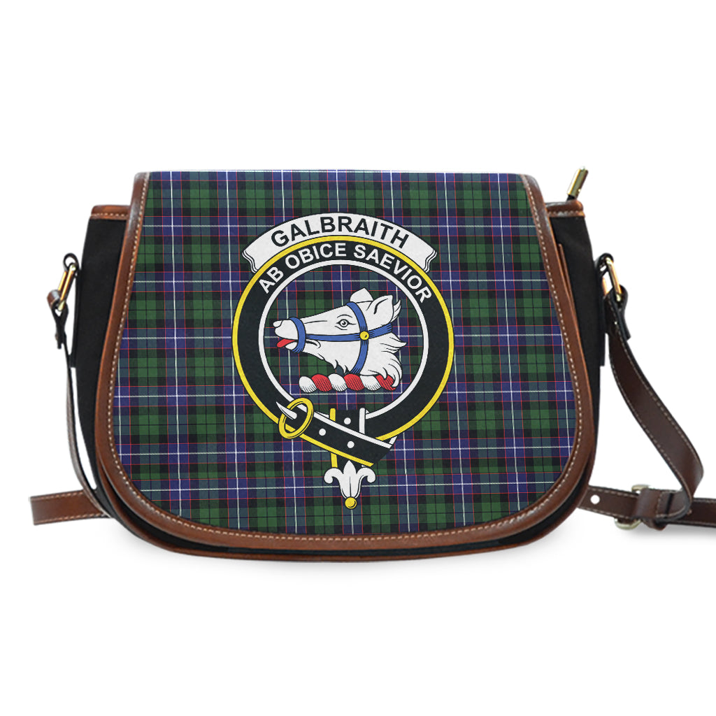 Galbraith Modern Tartan Saddle Bag with Family Crest - Tartan Vibes Clothing